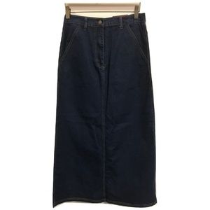 NWT Viviyo Dark Blue Denim Jean A-Line Maxi Skirt